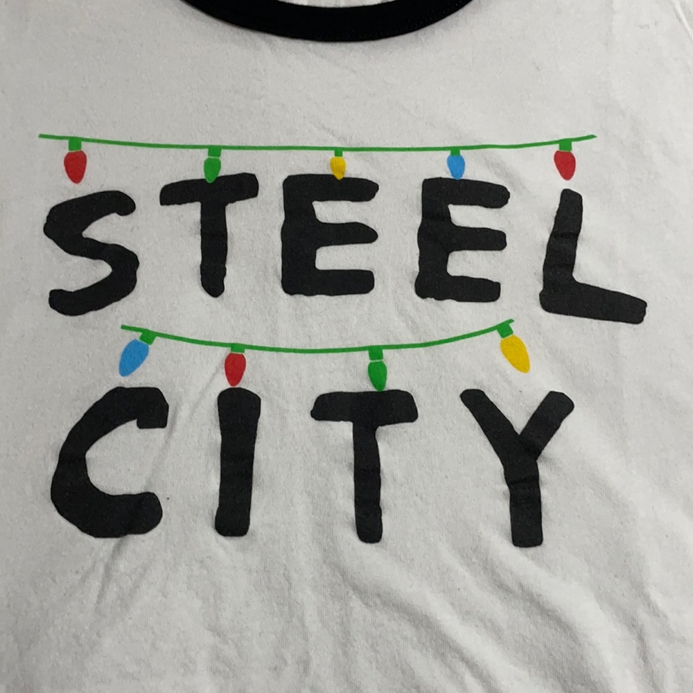 Steel City Christmas lights t-shirt